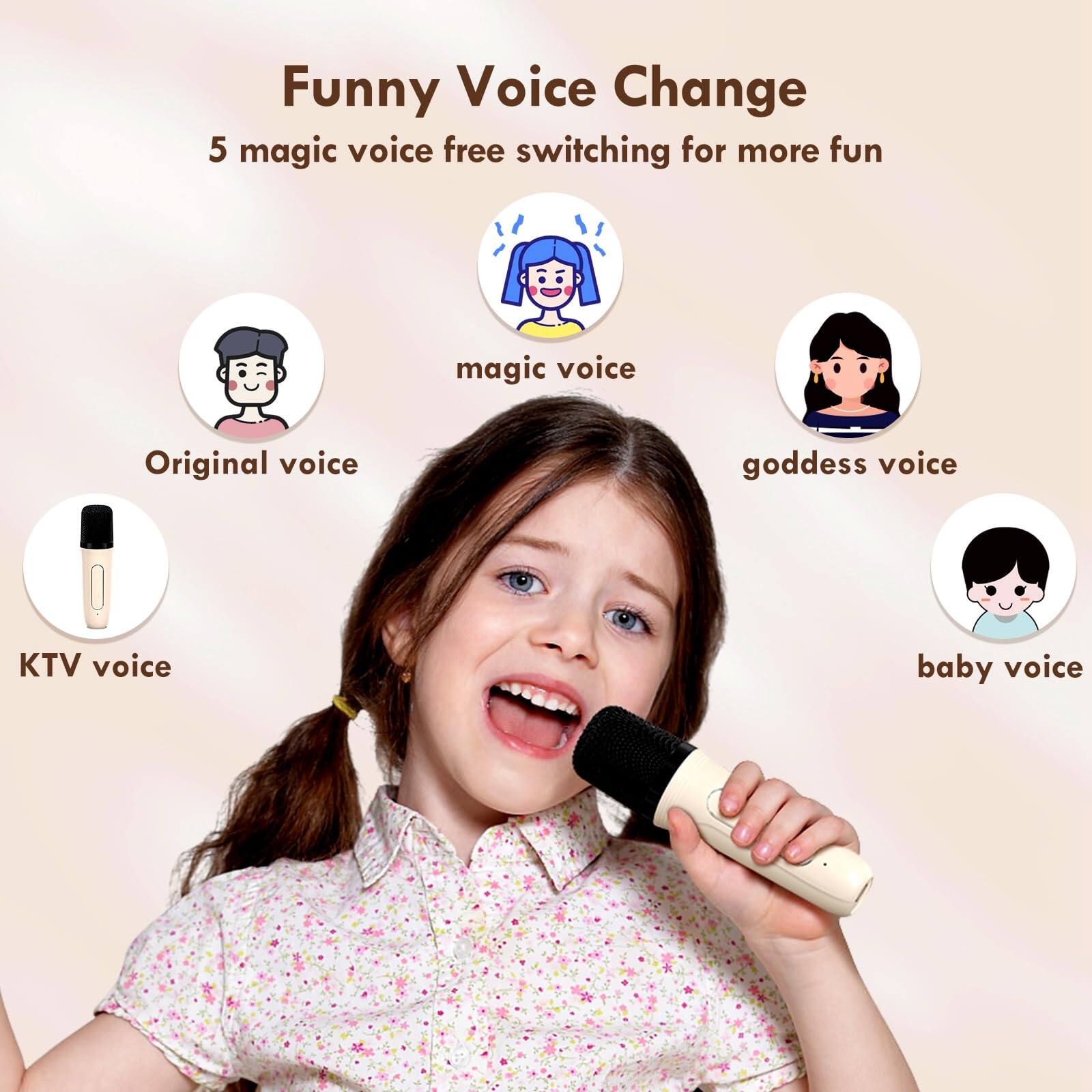 Funny Voice Change  
5 magic voice free switching for more fun  

- Original voice  
- magic voice  
- goddess voice  
- KTV voice  
- baby voice