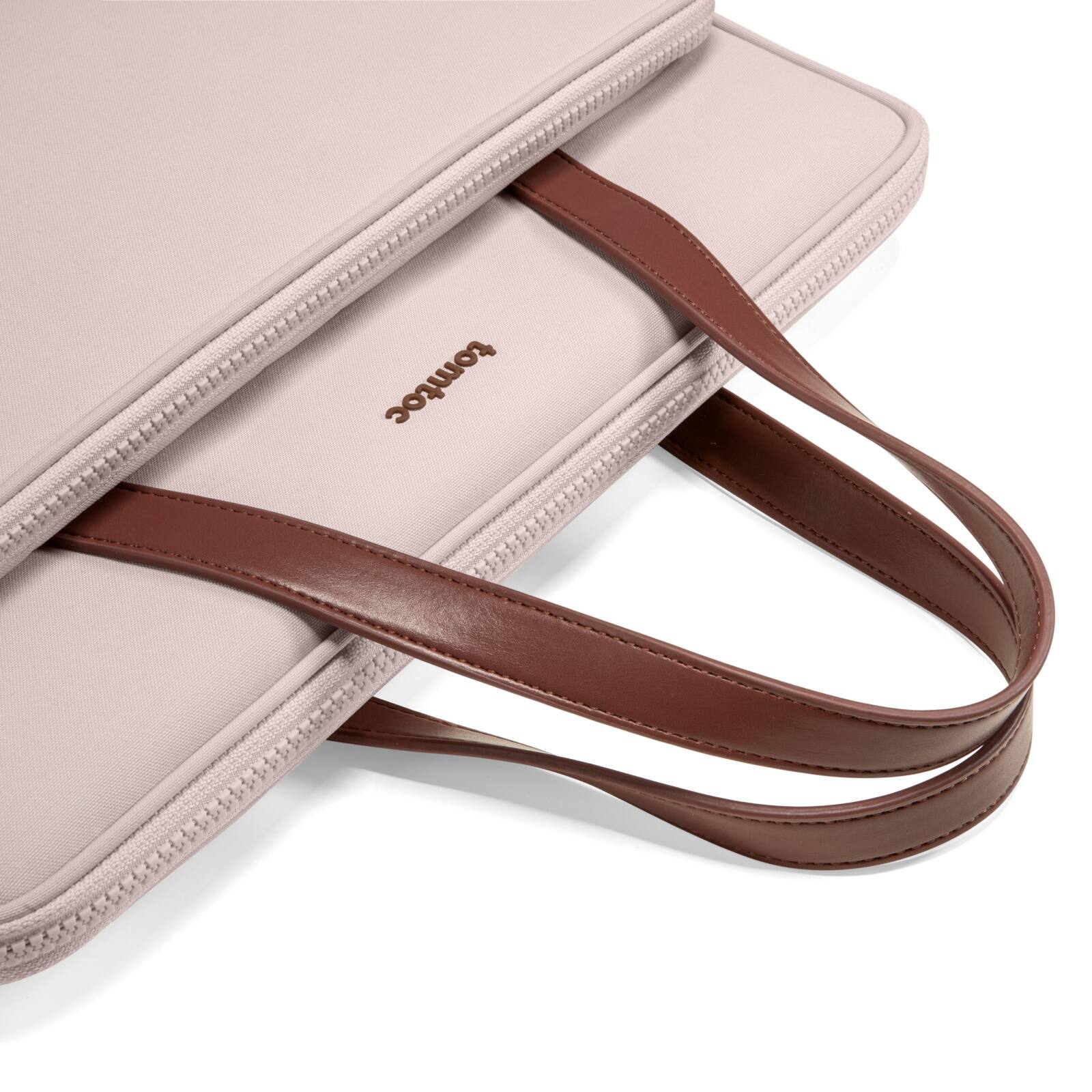 Alt View 4. tomtoc - Versatile-A11 Laptop Carrying Bag Case Sleeve for 14 inch MacBook Pro, 13" MacBook Air & Pro, Microsoft Surface Laptop - Blush Pink.