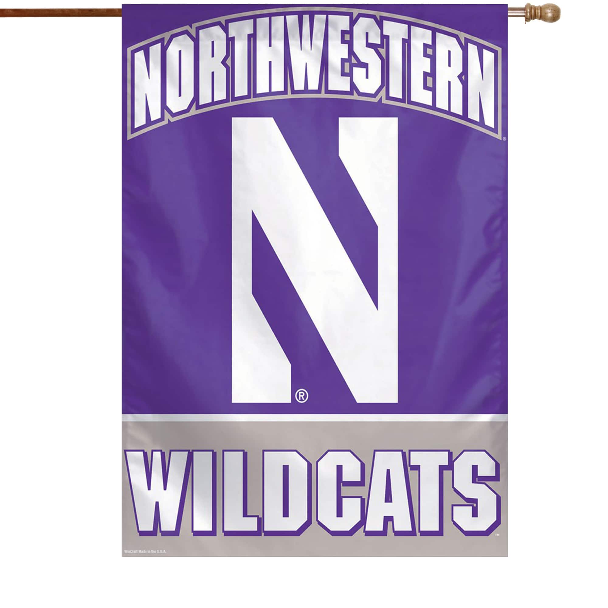 WinCraft - Northwestern Wildcats 28" x 40" Full Name Single-Sided Vertical Banner - Multicolor