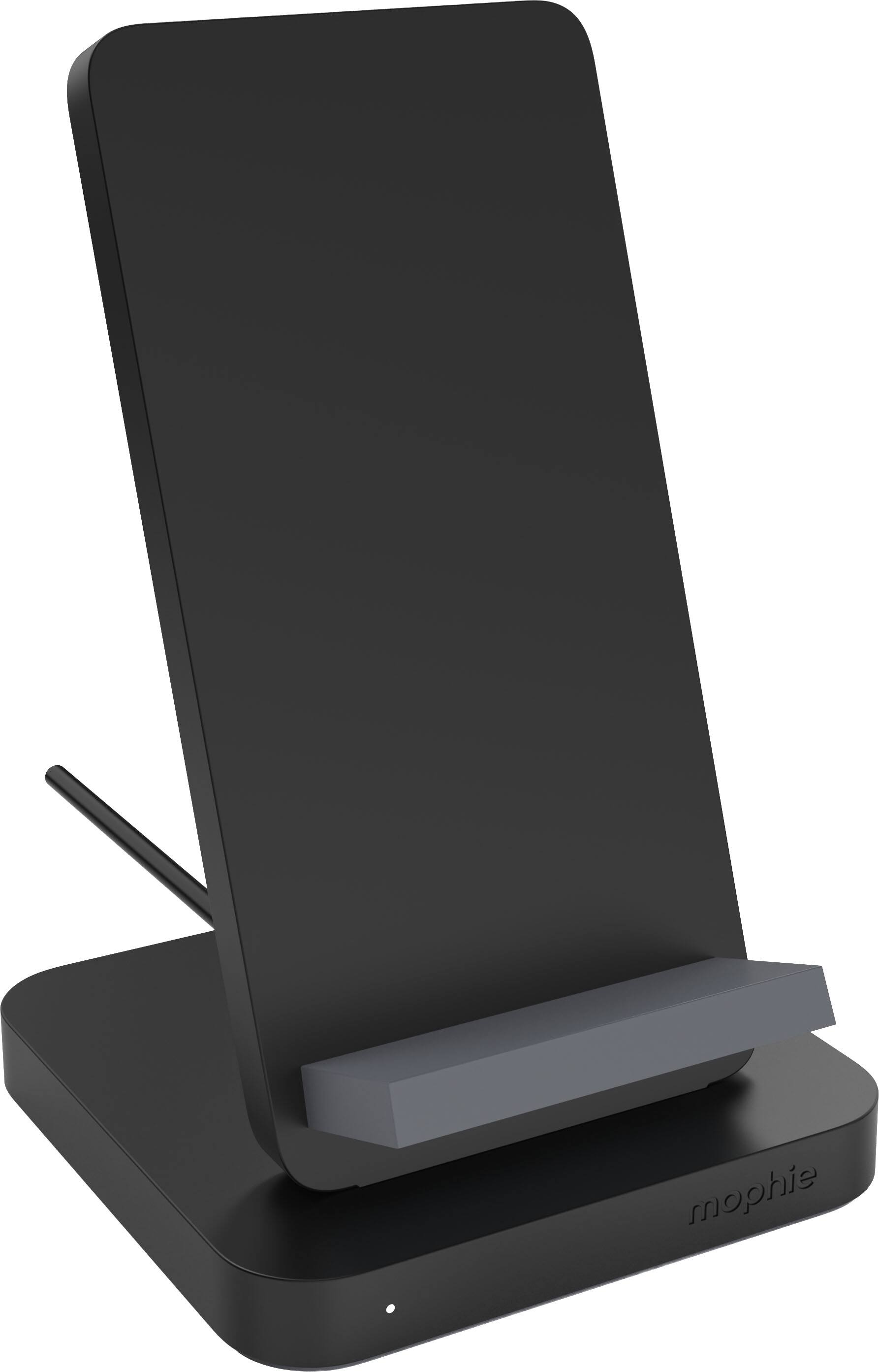 Alt View 2. mophie - 15W Wireless Charging Stand for Qi-enabled Devices - Black.