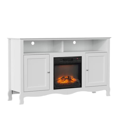 Alt View 1. Winado - 58" TV Stand Cabinet with 18" Remoted Control Electric Fireplace Heater Entertainment Center for Up to 70" TVs - White.