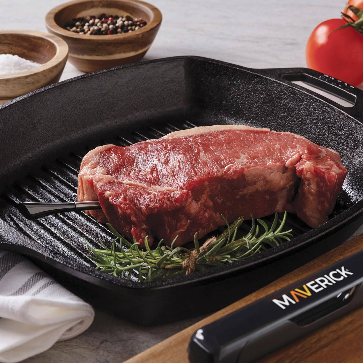 Back. Maverick - STAKE™ Wireless Bluetooth Thermometer - Black/Silver.