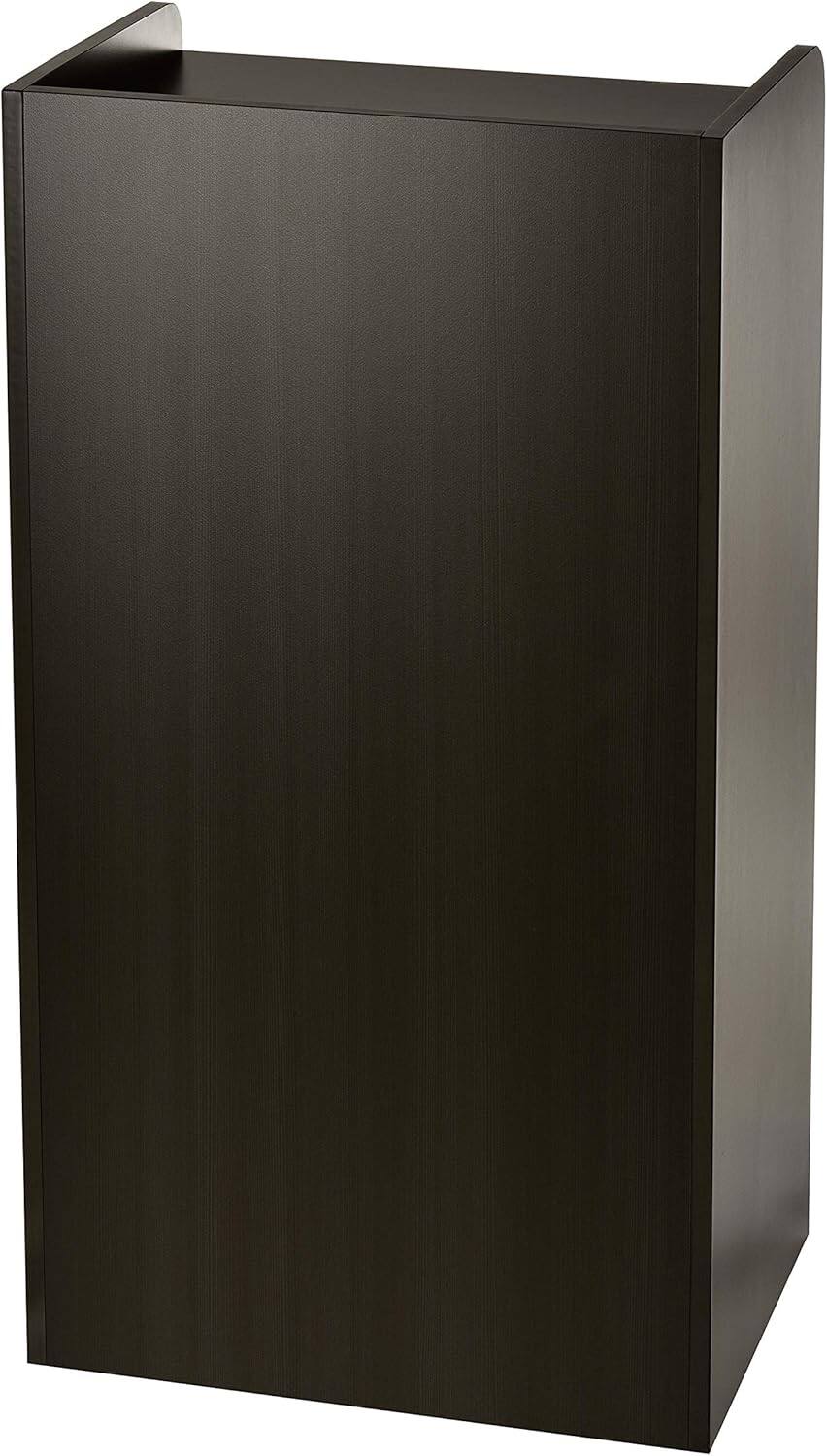 Alt View 4. AdirOffice - Wood Mobile Presentation Lectern Speaker Stand Stand with Shelves - Black.