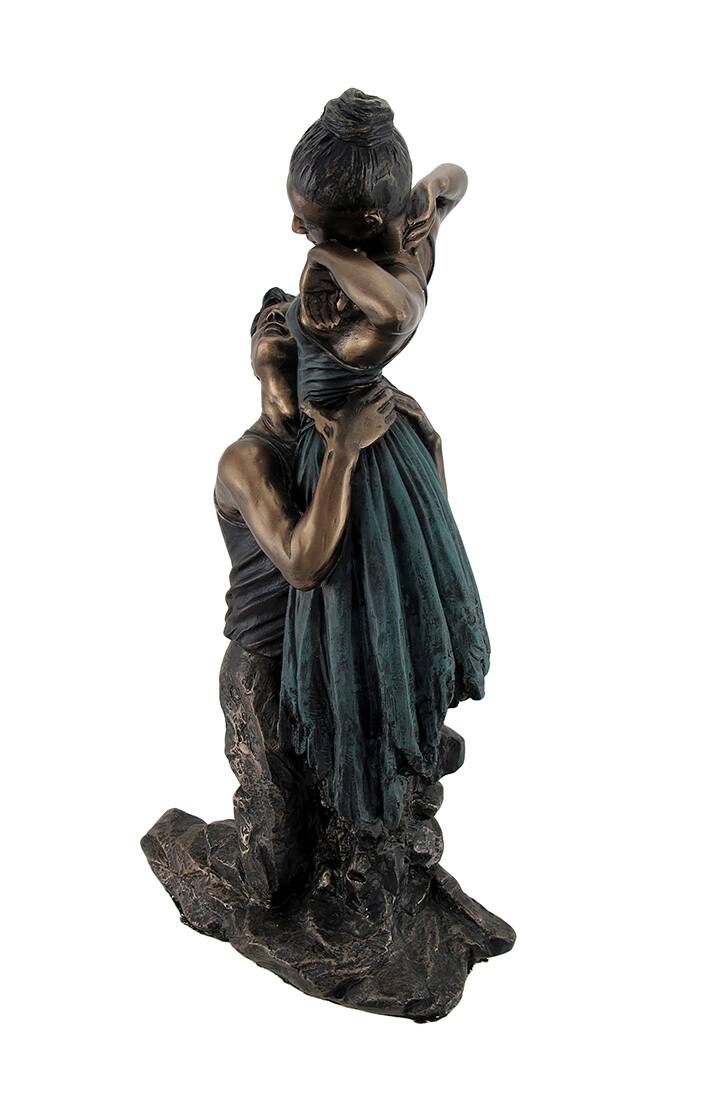 Alt View 1. Zeckos - Bronze Finish Neoclassical Ballet Dancers Statue - Multicolored.