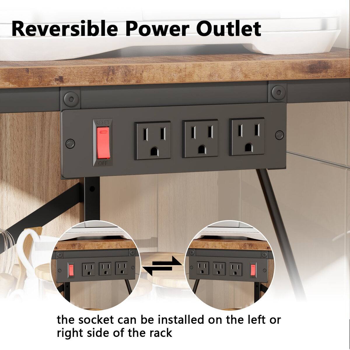 Reversible Power Outlet

the socket can be installed on the left or right side of the rack