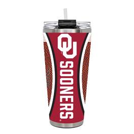 Great American Products - Oklahoma Sooners 32oz. Big Slim Game Ball Travel Tumbler - Brown