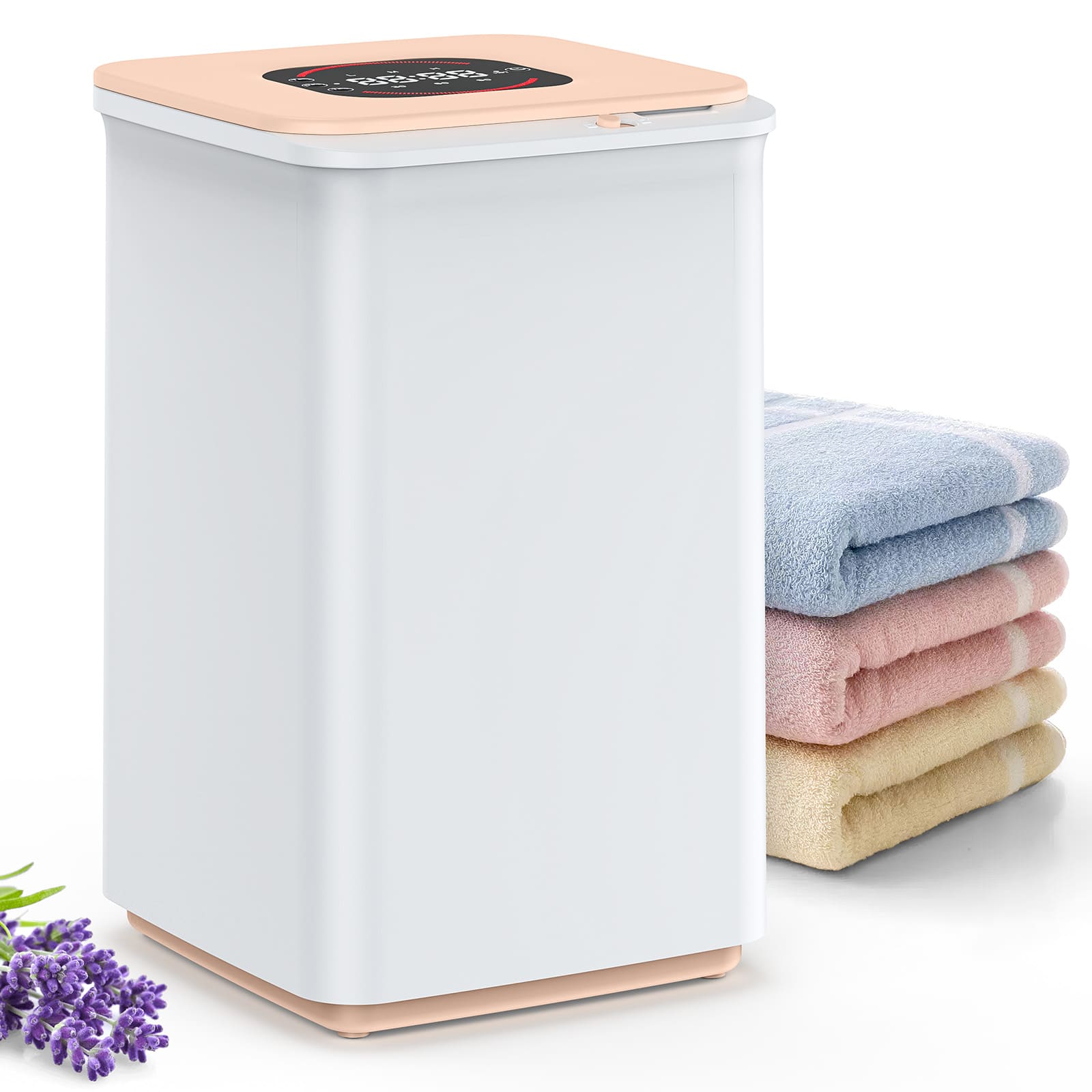 Sugift - 20L Electric Towel Warmer Bucket with LED Display, Rapid Heating, Timer & Dual Heat Modes, Safe Auto Shut-Off - White