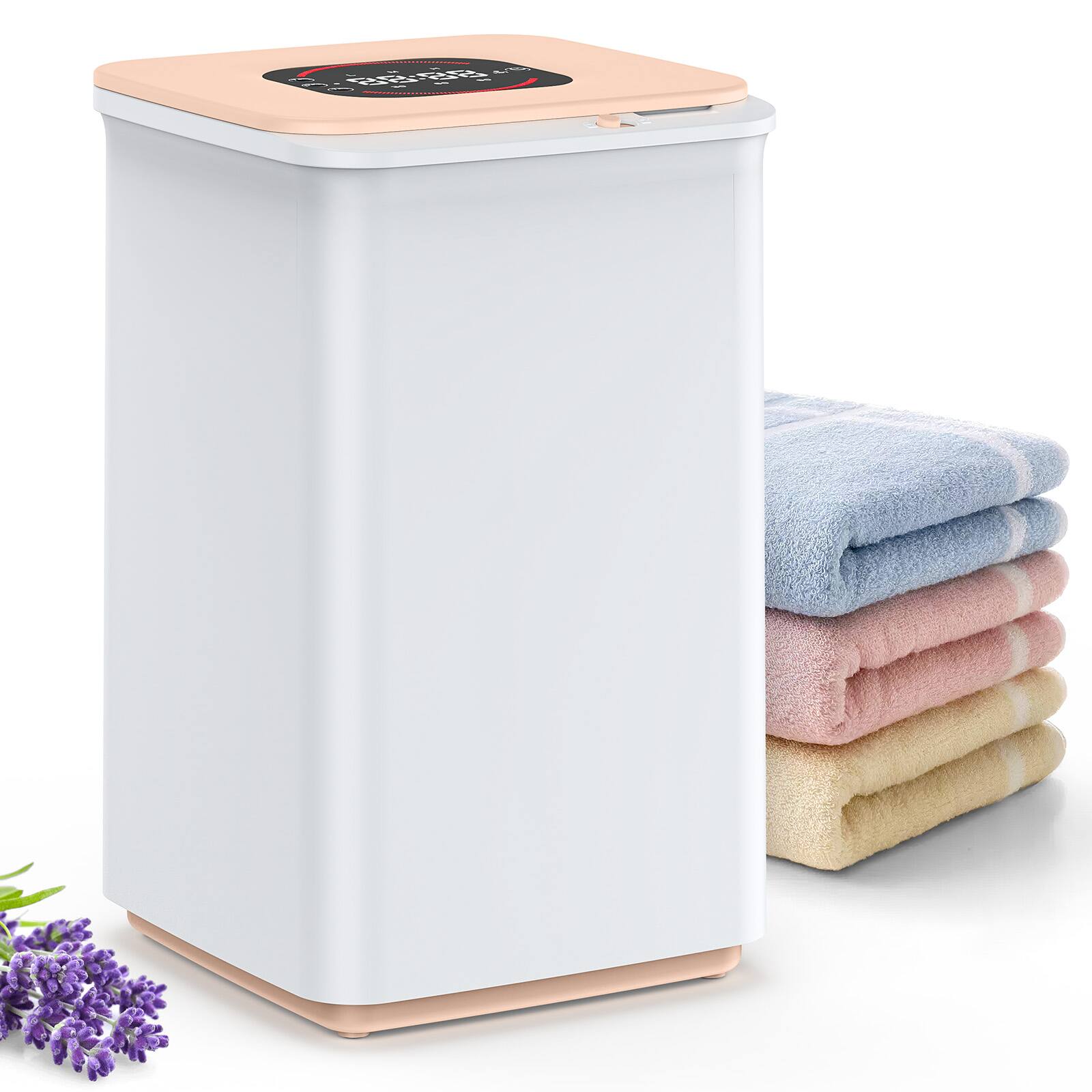 Sugift - 20L Electric Towel Warmer Bucket with LED Display, Rapid Heating, Timer & Dual Heat Modes, Safe Auto Shut-Off - White