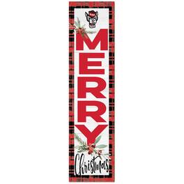 Jardine - NC State Wolfpack 12'' x 48'' Outdoor Christmas Leaner - White