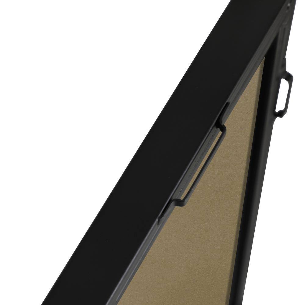 Left. Elegant Decor - Metal frame Rectangle Mirror 30 inch Black - Black.