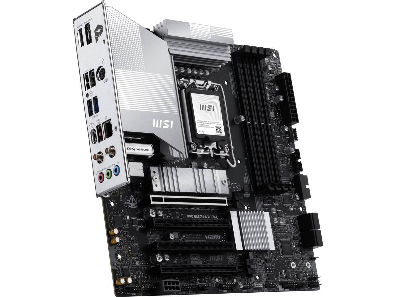- USBC
- 5G
- IZIII
- 12III
- MSI Wi-Fi CARD
- PRO B860M-A WIFI6E
- COLORIES, HDMI