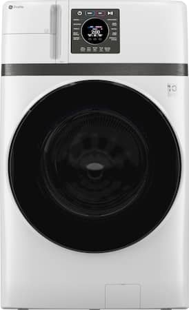 GE Profile - UltraFast 4.6 Cu. Ft. High-Efficiency Smart Front Load Washer and Electric Dryer Combo with Steam and Ventless Heat Pump - White
