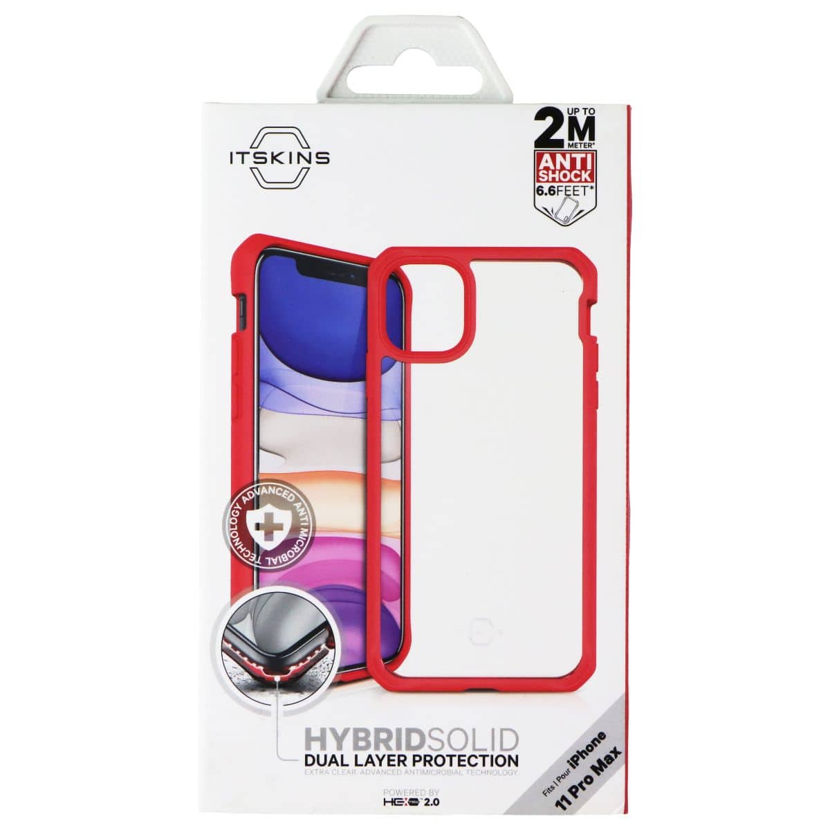 Itskins - Hybrid Solid Series Case for Apple iPhone 11 Pro Max - Coral/Transparent - Multicolor price history on PriceWatchPro