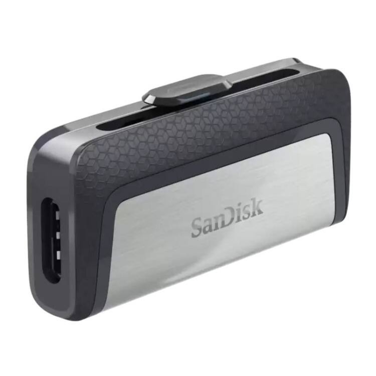 Back. SanDisk - SanDisk Ultra Dual Drive USB TYPE-C - 256GB - 256 GB - USB 3.1 (Gen 1) Type C - Black and Silver.