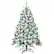 Front. Costway - 4.5FT Artificial Hinged Christmas Tree Snow Flocked Pine Tree w/400 Tips and Foldable Base - Green/White.