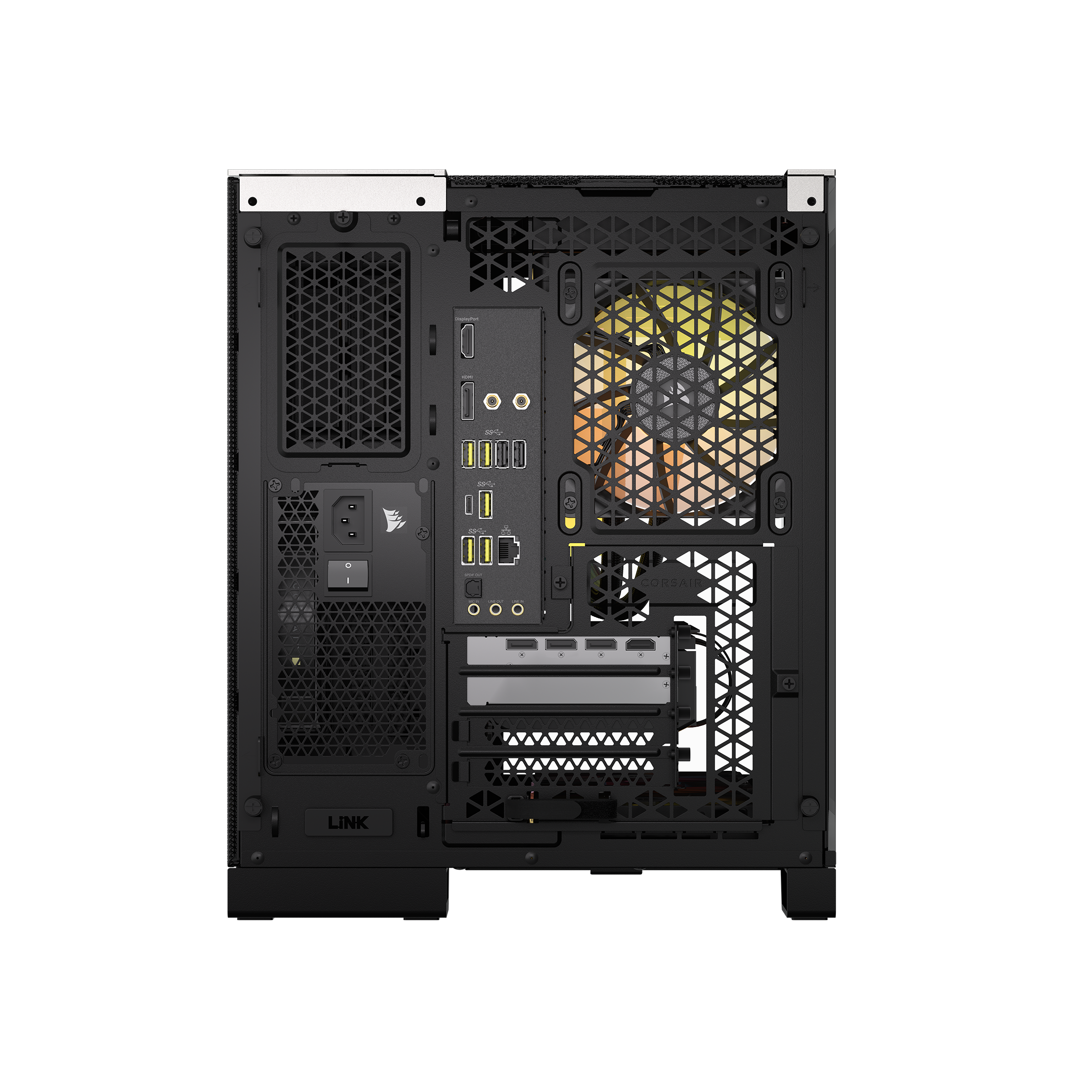 Alt View 3. CORSAIR - VENGEANCE i5200 Series Gaming PC - Liquid Cooled Ultra 7 270K Plus - NVIDIA GeForce RTX 5070 - 32GB DDR5 - 2TB SSD - Silver.