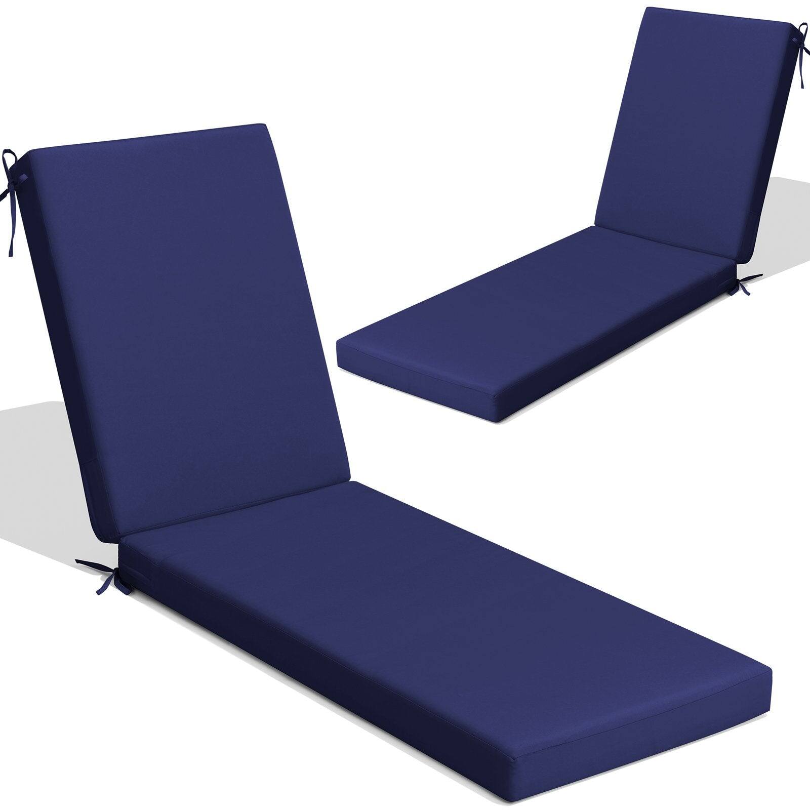 Crestlive Products - Outdoor Patio Chaise Lounge Cushion with Sunbrella - Navy price history on PriceWatchPro