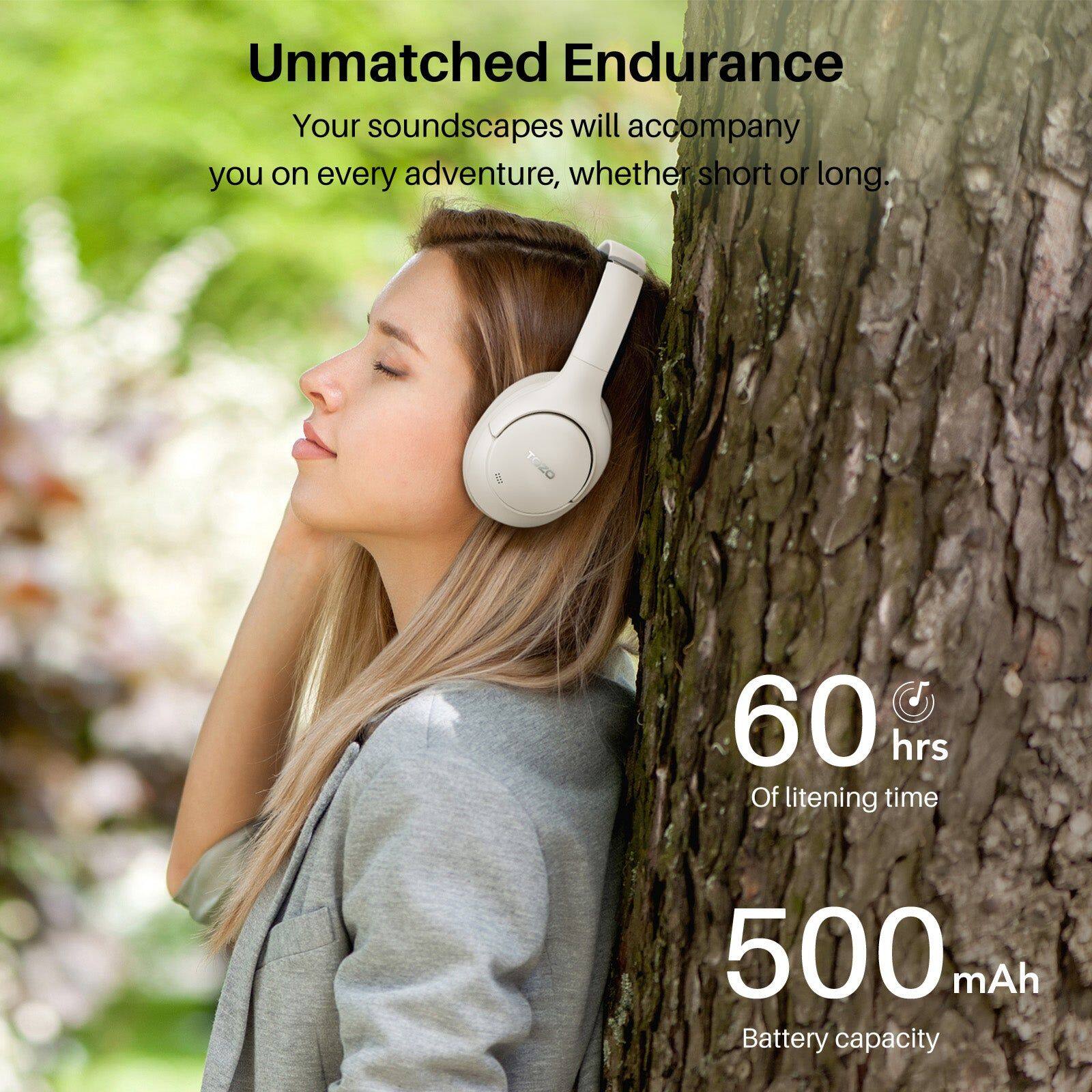 Unmatched Endurance  
Your soundscapes will accompany you on every adventure, whether short or long.  

60 hrs of listening time  
500 mAh Battery capacity