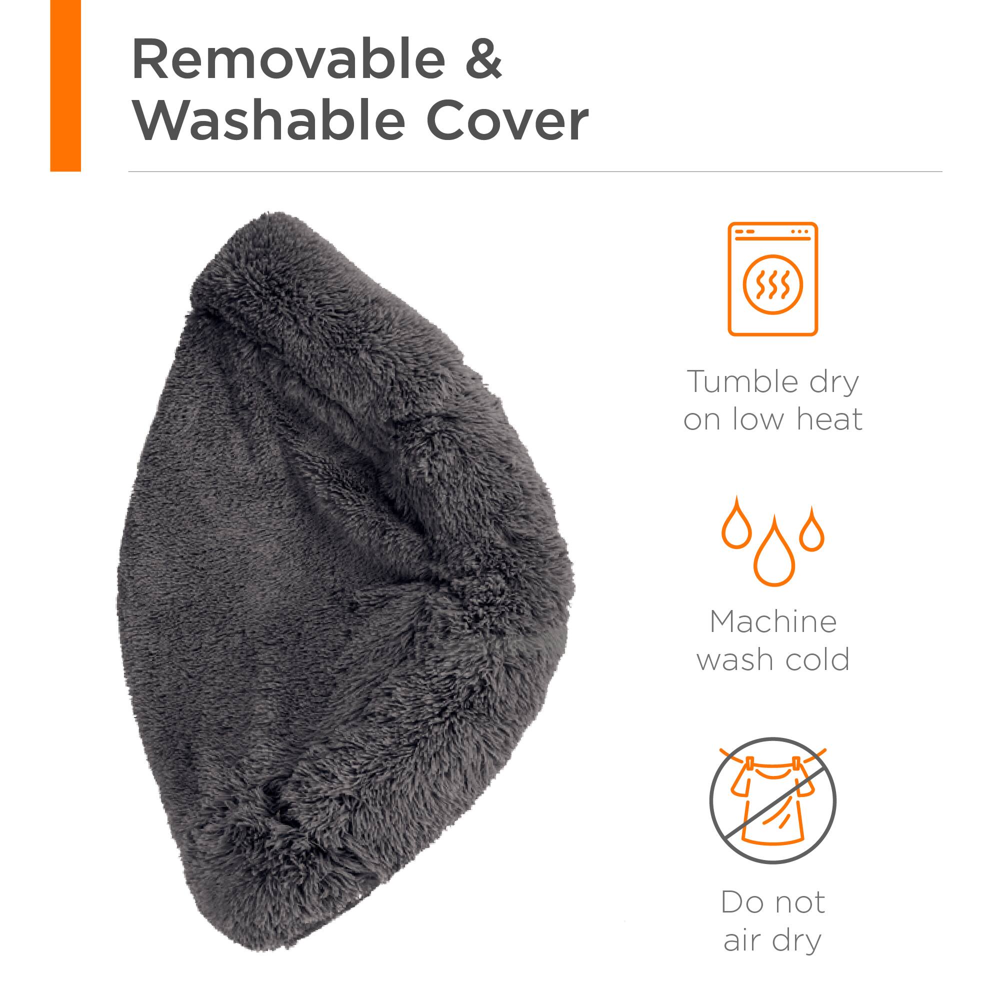 Removable & Washable Cover

- Tumble dry on low heat
- Machine wash cold
- Do not air dry