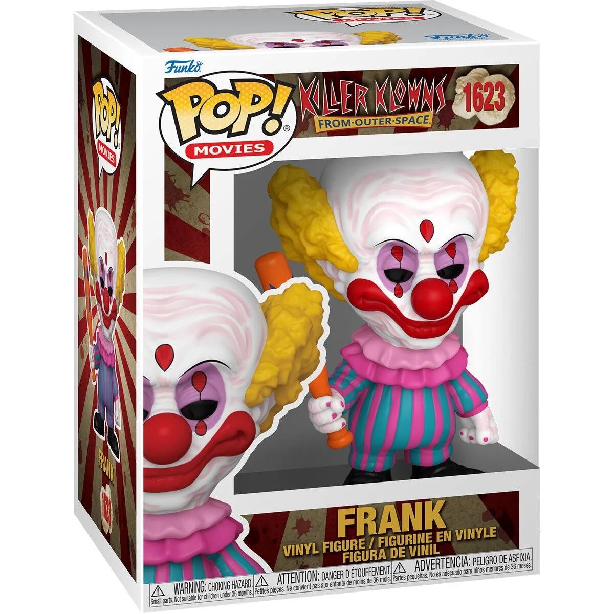 P4 RaLa Funko 1 POP! KILER KLOWNS 1623 FROM-OUTER-SPACE HOVTES MOVIES FRUNK FRANK EN VINYLE FIGURE / FIGURINE VINYL FIGURA DE VINIL PELIGRO DE ASFIXIA D'TOUFFEMENT. ADVERTENCIA: peligro de asfixia. ATTENTION: danger de d'entortment. WARNING: choking hazard. Parts pequeñas. No están adecuado para niños menores de 36 meses. Petites pièces. No es adecuado para niños menores de 36 meses.