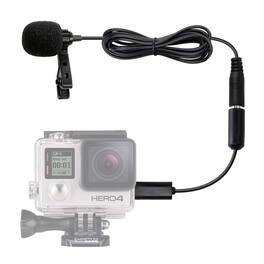 MOVO - GM100 Lavalier Lapel Clip-on Omnidirectional Condenser Microphone for GoPro HERO3, HERO3+ & HERO4