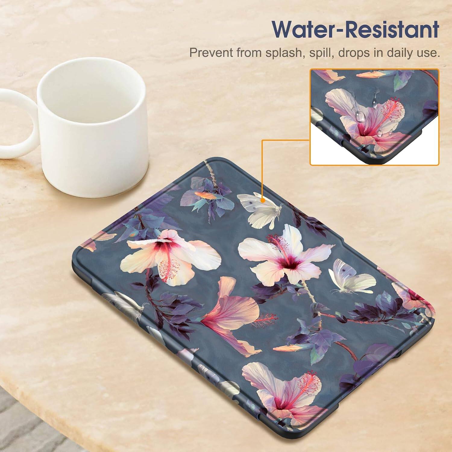 Water-Resistant  
Prevent from splash, spill, drops in daily use.