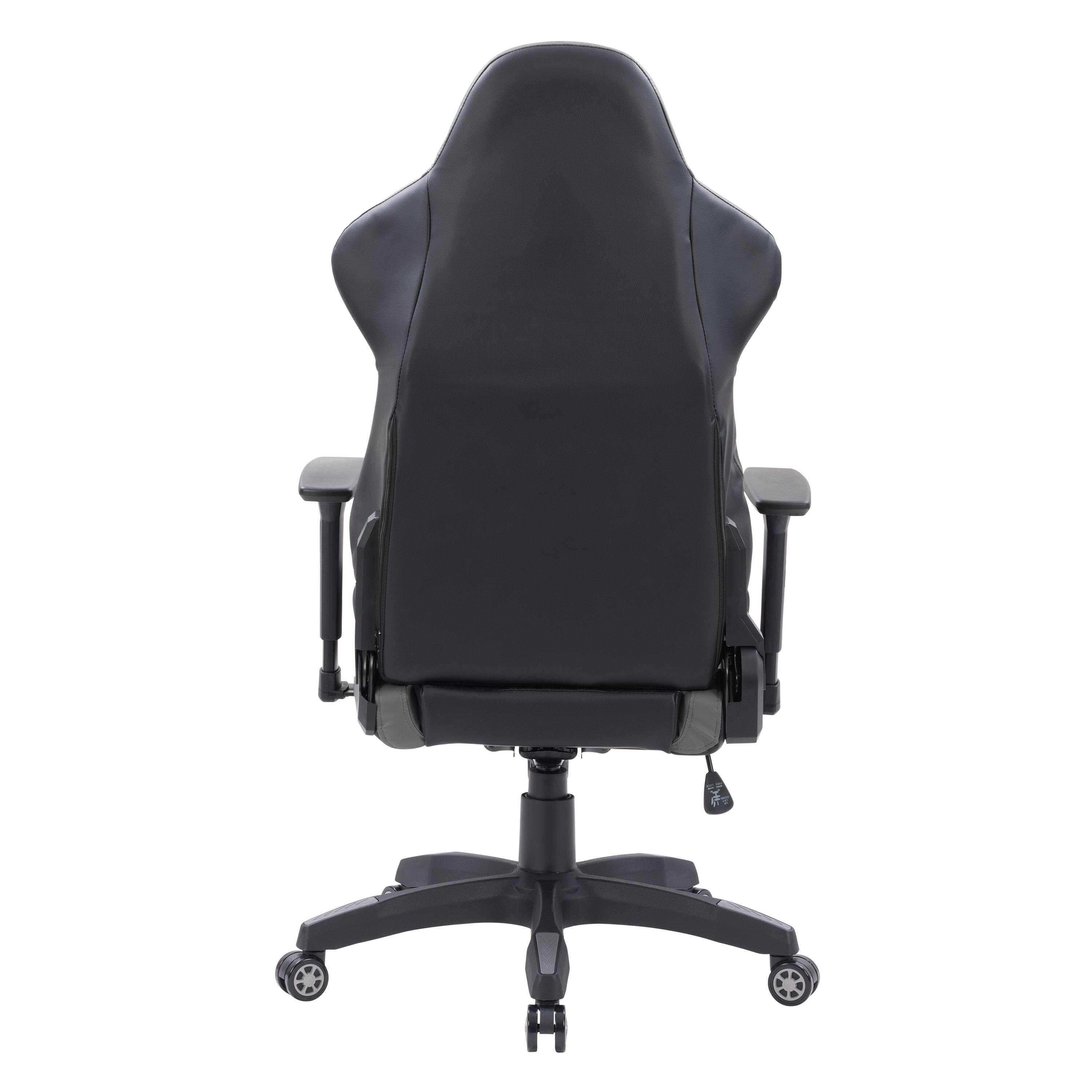 Alt View 13. CorLiving - Nightshade Gaming Chair - Black and Grey.