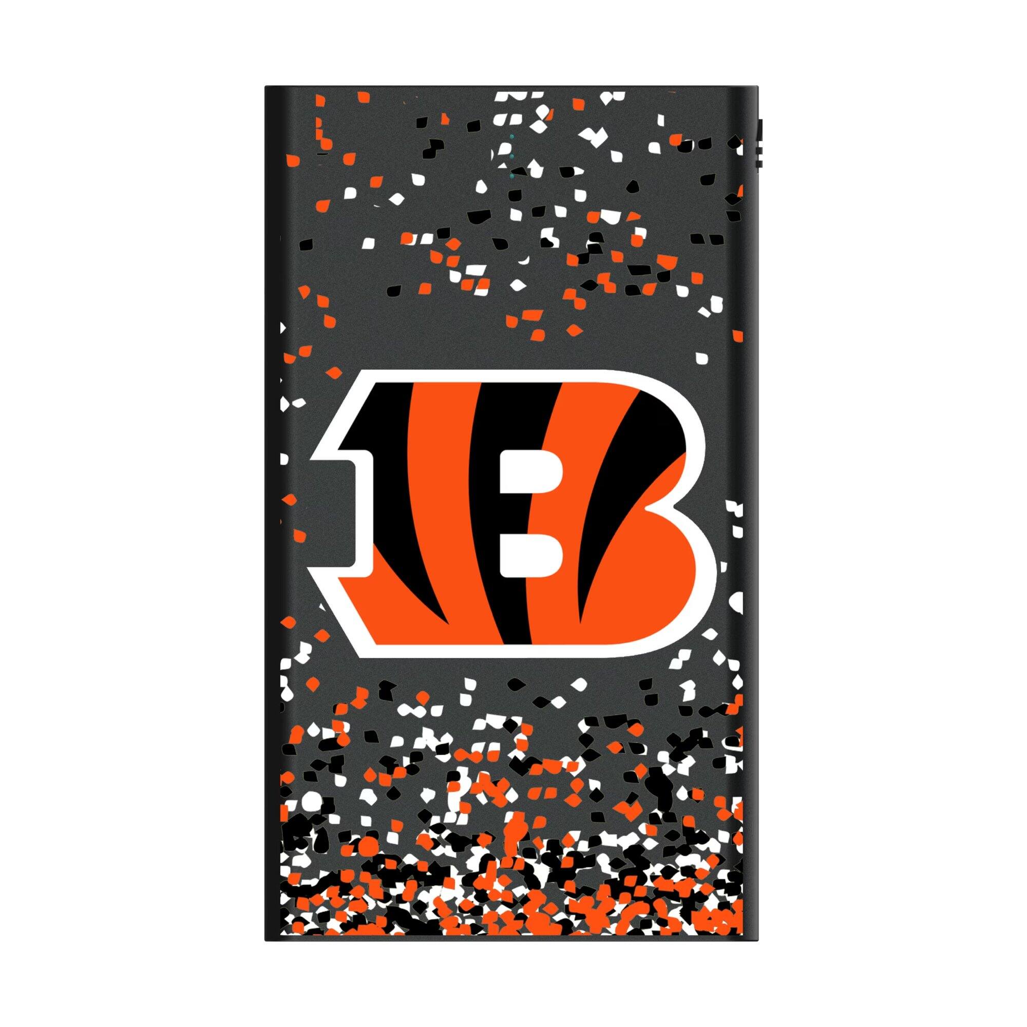 Alt View 1. Keyscaper - Cincinnati Bengals 5000mAh Flat Powerbank - Black.