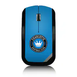 Keyscaper - Charlotte FC Diagonal Stripe Design Wireless Mouse - Wireless - Multicolor