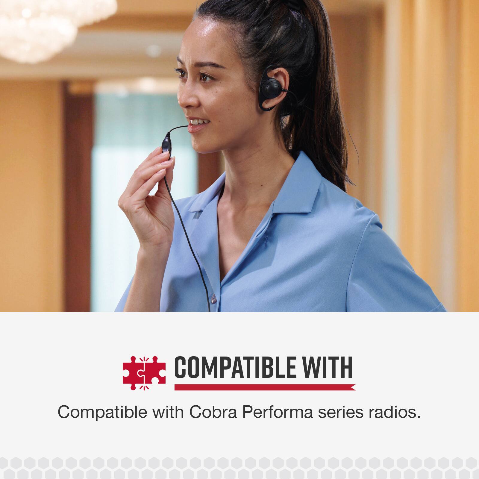 Compatible with Cobra Performa series radios.