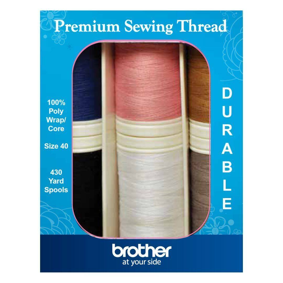 Premium Sewing Thread 100% Poly Wrap/Core Size 40 Spools Yard 430 DURABLE brother at your side