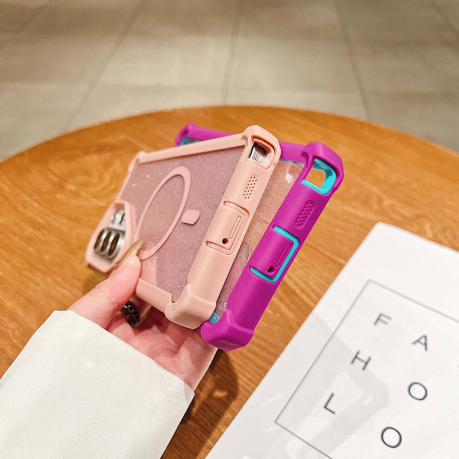 Alt View 6. UUCOVER - For Samsung Galaxy S26 Ultra Magnetic Case Compatible with Magsafe Detachable 2 in1 Shockproof Frame Glitter Clear Cover - Rosegold.