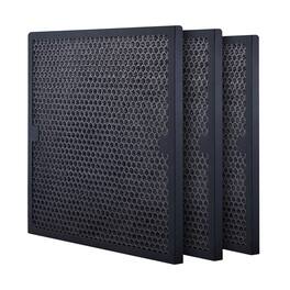 VEVOR - Active Carbon Filters, 3 Pack, 15.7'' x 15.7'' Air Filter Replacement, High-efficient Stage 2 Filters - Black