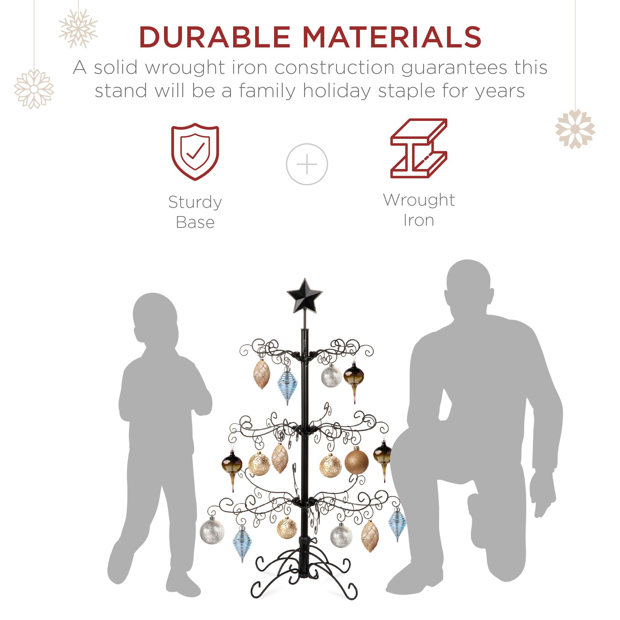 DURABLE MATERIALS

A solid wrought iron construction guarantees this stand will be a family holiday staple for years

- Sturdy Base
- Wrought Iron