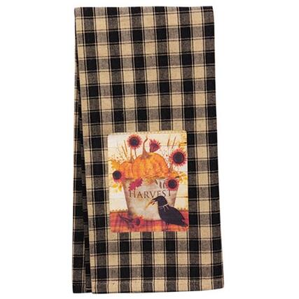 Front. BreeBe - Harvest Bucket & Primitive Crow Dish Towel - Multi.