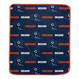 Pegasus - Chicago Bears 60" x 72" Repeat Helmet Wordmark Ultra Soft Blanket - Multicolor