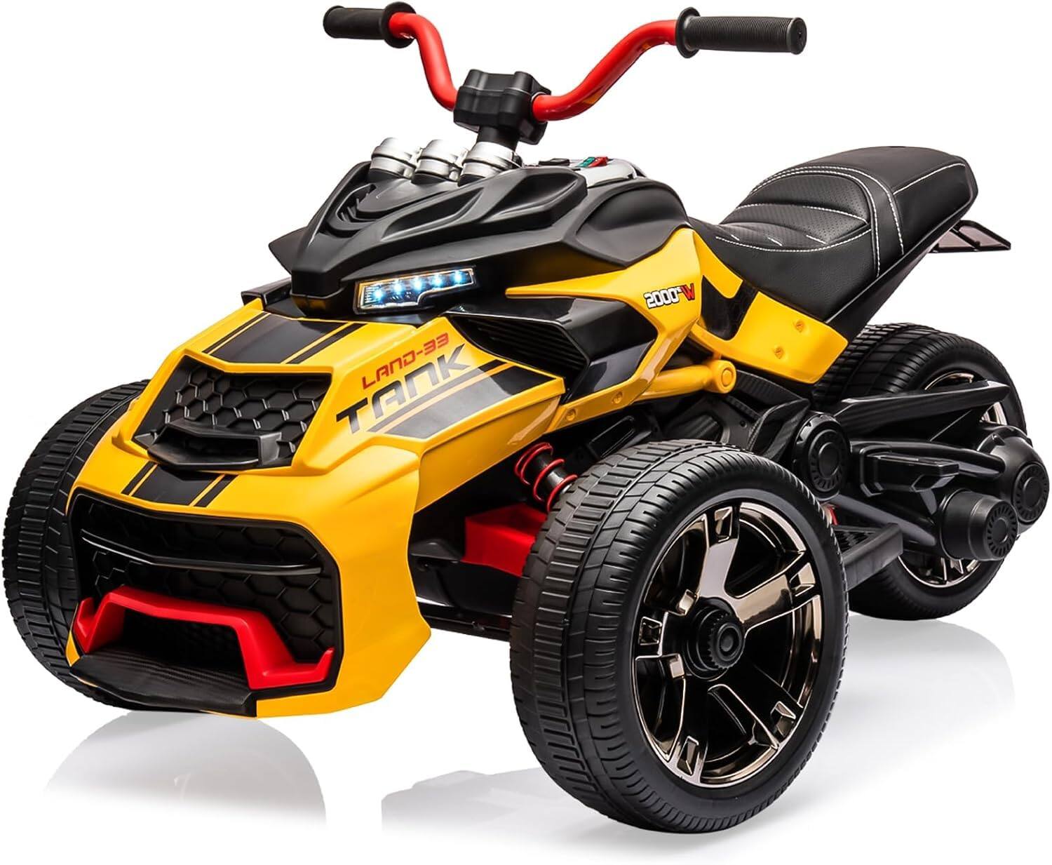 GARVEE - 12V Kids Ride-On Truck | Remote, Dual 55W Motors, 2 Speeds, EVA Tires, LED Lights & Music/Story Player