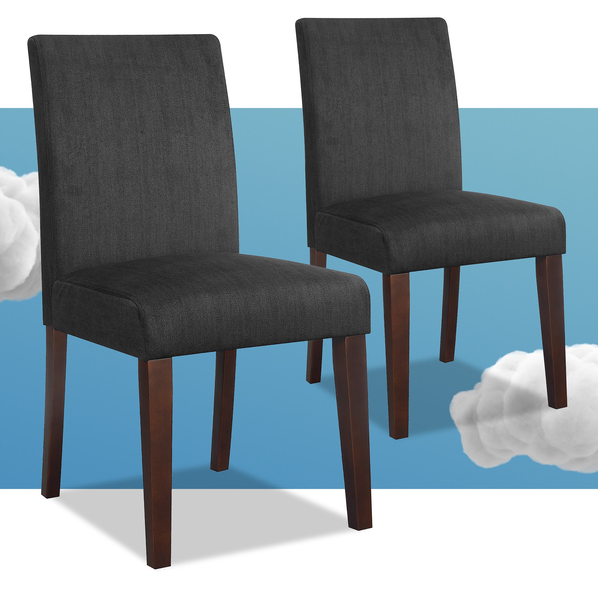 Serta - Liam Dining Chair, Set of 2 - Boston Midnight