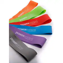Power Systems - 9" Mini Versa-Loop Exercise Bands – Portable Resistance Bands (6-Pack Kit) - Multicolor