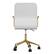 Alt View 19. Martha Stewart - Taytum Faux Leather Office Chair - White Faux Leather/Polished Brass.