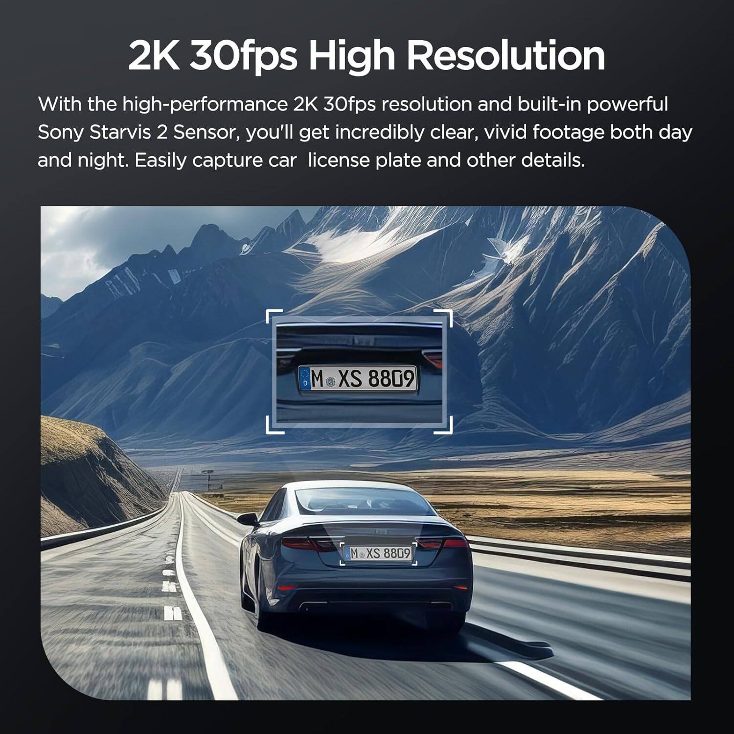 2K 30fps High Resolution

With the high-performance 2K 30fps resolution and built-in powerful Sony Starvis 2 Sensor, you'll get incredibly clear, vivid footage both day and night. Easily capture car license plate and other details.

M XS 8809