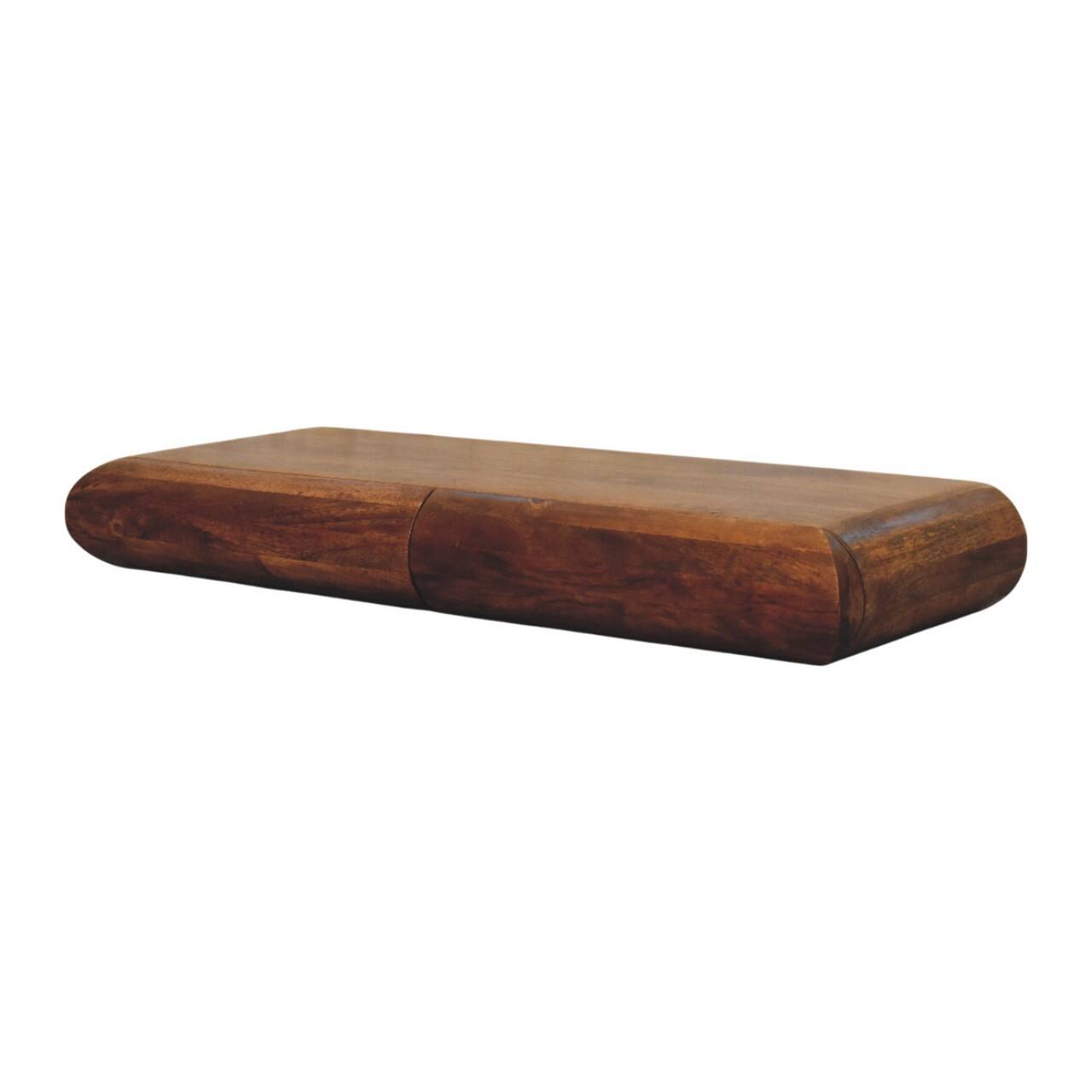 Angle. Artisan Furniture - Artisan Furniture Solid Wood Solis Wall-Mounted Console - Brown.