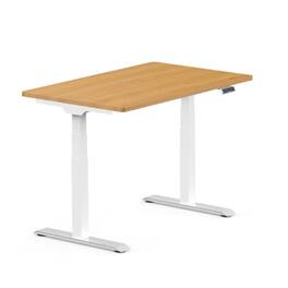 FlexiSpot - E7 55''W Electric Adjustable Standing Desk Chipboard, /White - Maple