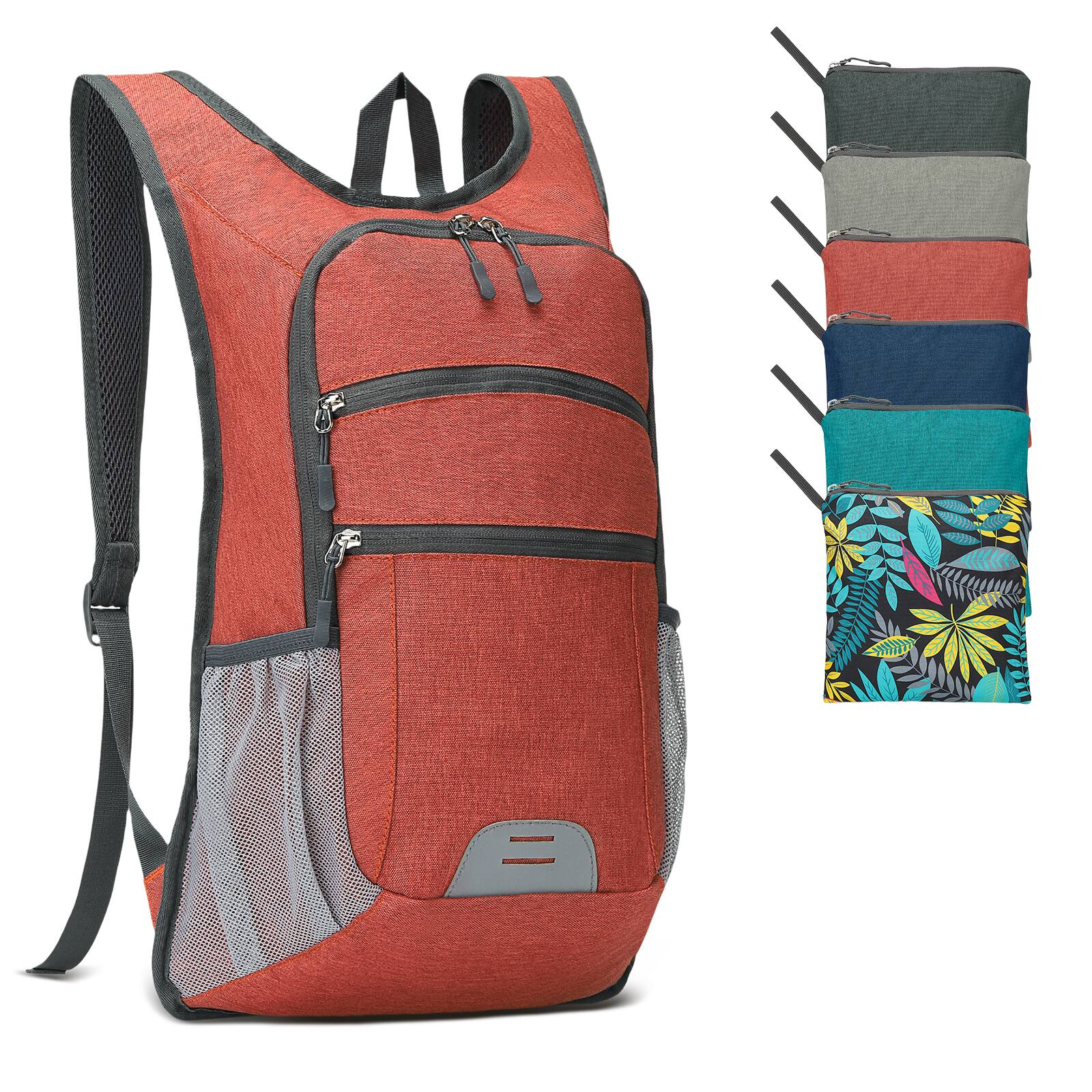 Front. Unique Bargains - 20L Lightweight Hiking Daypack Foldable Travel Packable Backpack for Men Women for Cycling Camping Outdoor - Red.
