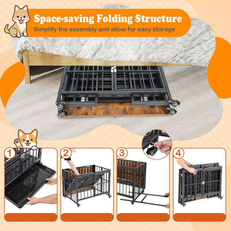 Space-saving Folding Structure  
Simplify the assembly and allow for easy storage