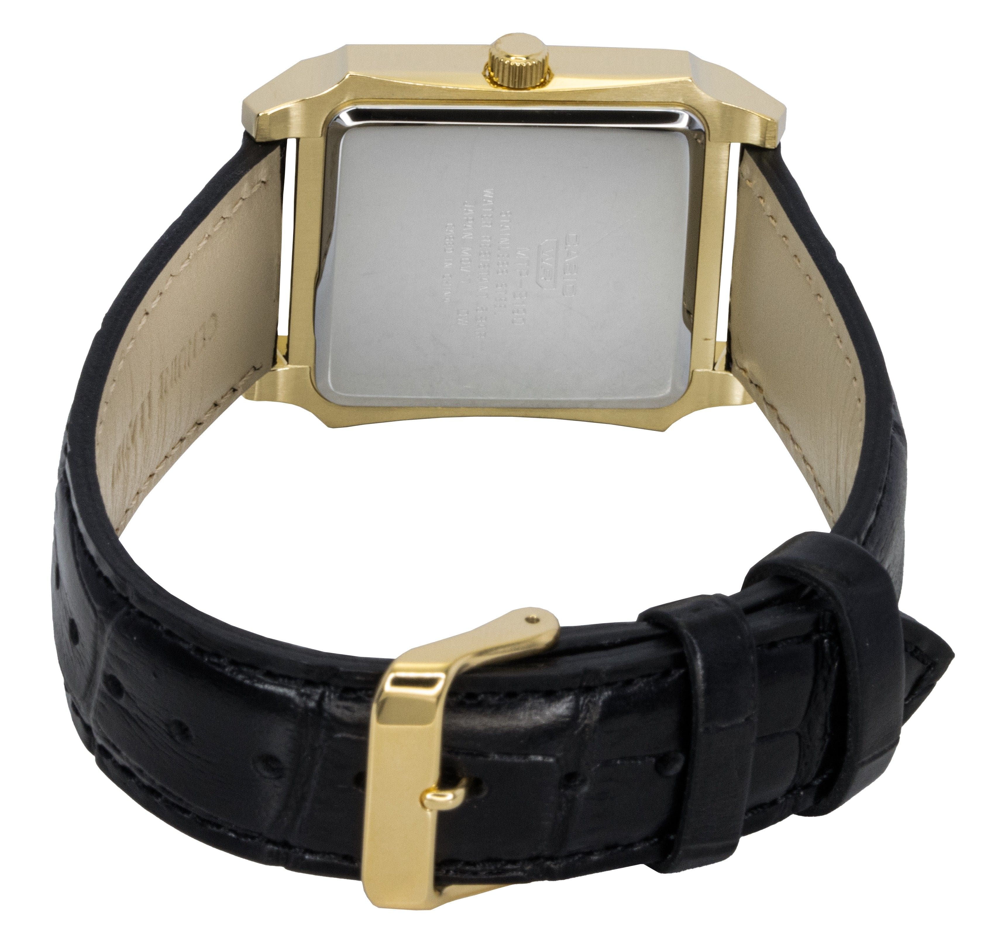 Casio Analog Quartz MTP B190GL 7BV Mens Watch Leather Strap White