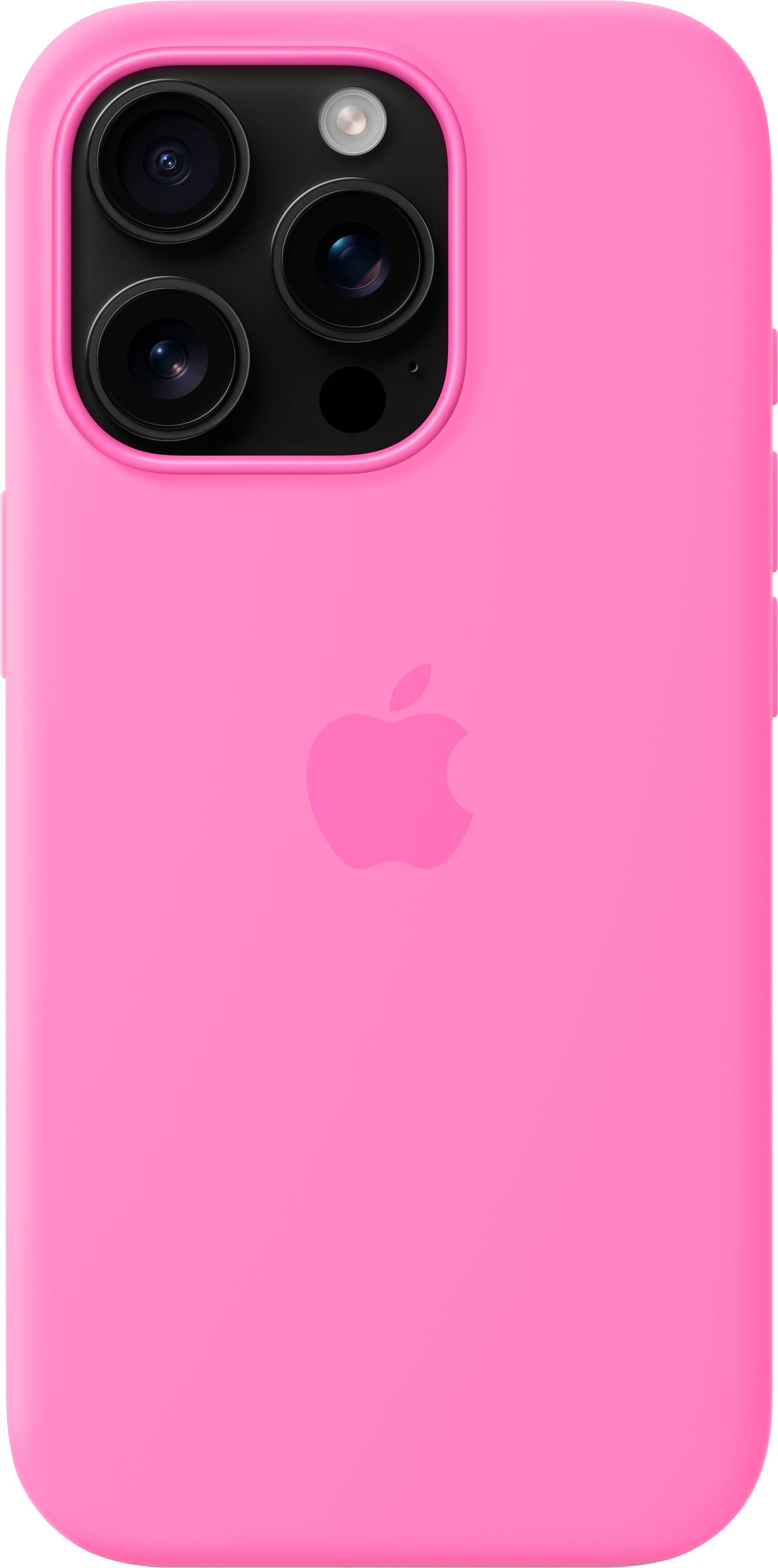 Back. Apple - iPhone 16 Pro Silicone Case with MagSafe - Peony.