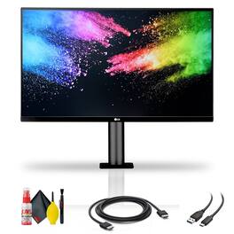 LG - UltraFine Display Ergo 32UN880-B 31.5" 16:9 4K HDR FreeSync IPS Monitor + HDMI Cable + USB-C Cable and Cleaning Kit