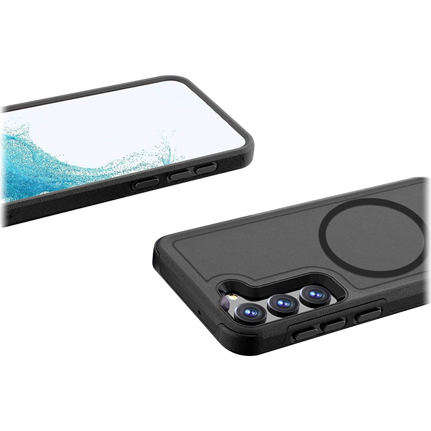 Alt View 13. SaharaCase - Armor Series Hard Shell Case for Samsung Galaxy S23 - Black.