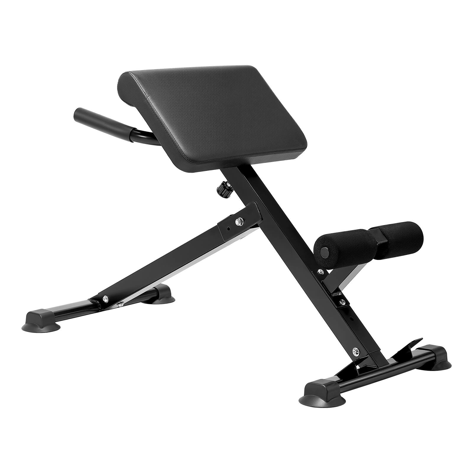 Alt View 5. VEVOR - Roman Chair Hyperextension Bench, 250 lbs Adjustable & Foldable Extension Machine, Multi-Function Exercise Equipment - Black.
